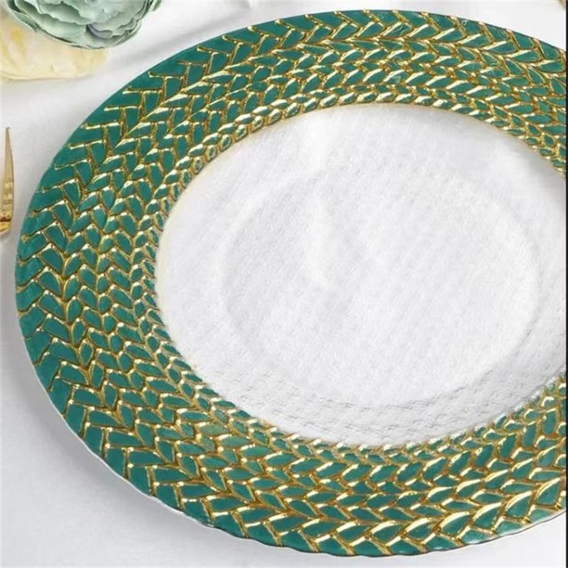 Wholesale glass charger plate PZ-021 - Image 4